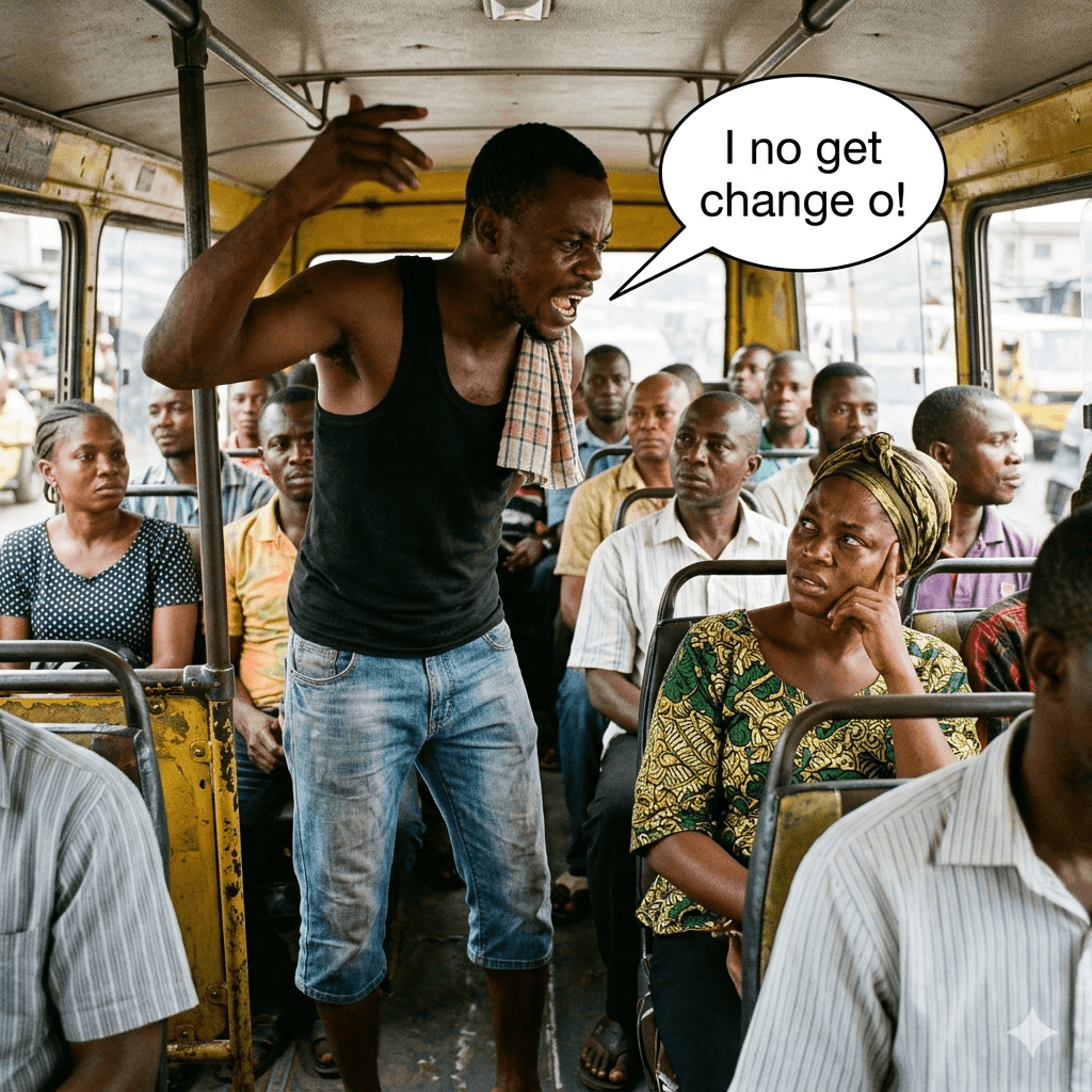 I no get change o bus scene